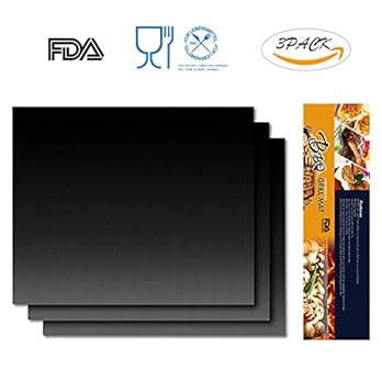Bbq Grillmatte Backpapier 3er Set Aus Teflon Anti Haft Fr Bis 300c 100 Non Stick Iregro Barbecue Grill Matte Backmatte Grilldarf Grill Pad Anti Haft Und Wiederverwendbar Fr Holzkohlegrill Backofen Mik