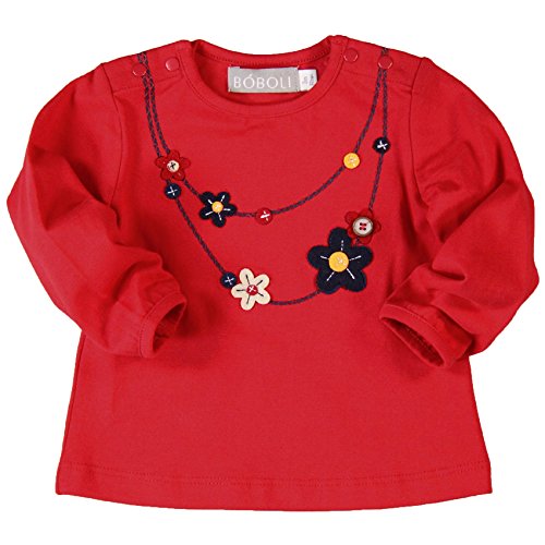 boboli Baby-Boys Camiseta Punto LISO Shirt, red, Size 9 Months