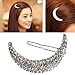 Contever® 3pcs Moon Shaped Fashion Charming Silver Crystals Hair Clip Bang Artificial Rhinestones Clamp Hairpins