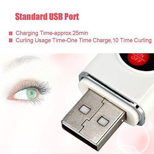 EgoEra Wimpernzange Elektrisch Beheizt Professionelle USB Aufladbare Tragbar Keramik Heizung Geschwungene Wimpern Wimpernformer Eyelash Curler - 6