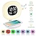 Produktbild LED Wake-Up Light Sonnenaufgang Wecker, Wireless Charging Snooze Clock, 7 Farbwechsel Mit Finger Touch Funktion, Für Schlafzimmer, Kinder, Heavy Sleeper