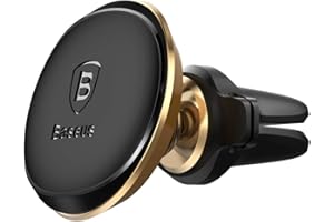 OTHER Baseus Magnetic Air Vent Car Mount Holder with Cable Clip (złoty/czarny)