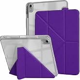 UnDePlus Samsung Galaxy Tab S10 Lite S10 FE S9 FE S9 11in&ccedil; ile uyumlu Kılıf Mika Trifolding Arkası Full Şeffaf Kalem B&ouml;lmeli