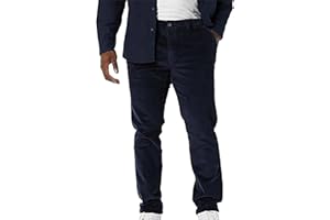 DARRINGLS Pantalon de costume en velours côtelé pour homme - Coupe droite - Pantalon chino baggy large - Pantalon de loisirs - Coupe droite - Pantalon décontracté