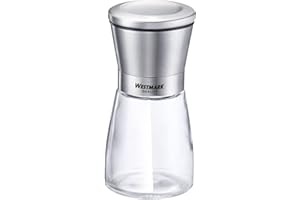 Westmark Spice Mill with Ceramic Grinder, Glass/Ceramic/Stainless Steel, Stainless Steel, Transparent/Silver/Black, 63342260