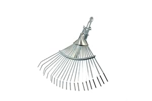 REKORD QUALITÄT IN IHRER HAND Rekord Laubbesen mit Schlaufenbefestigung (verzinkt) - verstellbare Arbeitsbreite 27-50 cm - ohne Stiel, Laubrechen, Fächerbesen, Laubharke, Laubfeger, Drahtlaubbesen