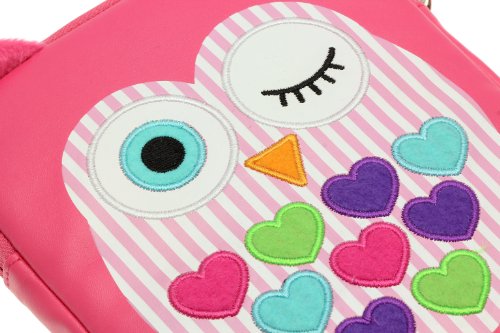 My Doodles Universal Hülle Sleeve Pouch Case für 7 Zoll (17,8cm) Tablet und E-Book Reader Kompatibel mit iPad Mini, Google Nexus 7, Samsung Galaxy Tab 3 7.0, Kindle Fire HD 7 Zoll und Tesco Hudl – Eule Pink - 5