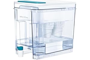 Aqua Optima Dispensador Perfect Pour de Agua Filtrada (8.2L) con Soporte y 2 Filtros - Apto para Nevera, Lavavajillas y Encimera - Reduce Cal, Cloro y Otras Impurezas