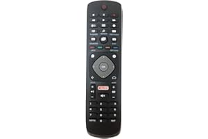 FYCJI Reemplazo Philips Smart TV 996596001555 YKF406-001 Control Remoto, para Philips LCD LED 3D HD TV Inteligente con Botón de Netflix - No se Requiere configuración Control Remoto
