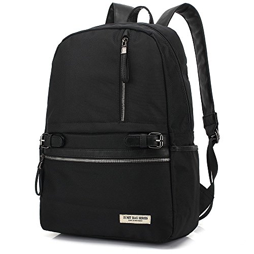 Zumit Rucksack Uni Damen Herren Schulrucksack Schultasche M  dchen Jungen Reisen Outdoor Daypacks Studenten Laptop Backpack 15 6 Zoll Schwarz