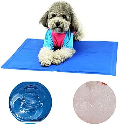 FinerollsFinerolls Comfort Pet Chill Seat Pad Self Cooling Bed Gel Pads Summer Ice Cool Sleeping Bed Mat for Dogs Cats (L)