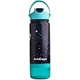 InstaCuppa Kids Insulated Stainless Steel Water Bottle with Straw Lid & Detachable Snack Box, Leakproof, BPA-Free - Perfect for School and Travel, Space Print, 500 ML + 60 Grams Snack Box
