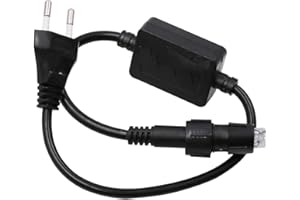 Wisada Connettore per tubo luminoso a LED, 220 V, spina europea per tubi luminosi a LED rotondi