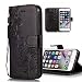 Produktbild iPhone XS Hülle,iPhone X Hülle Silikon,Roreikes Premium PU Handyhülle Geprägte Muster Flip Case Schutzhülle Brieftasche Lederhülle Tasche mit Stand Kartenfächer Magnet für iPhone XS Cover (5,8Zoll)