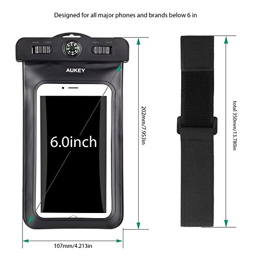 Aukey PC-T6 - Funda impermeable y universal de 6 transparente Aukey PC-T6 - Funda impermeable y universal de 6 transparente