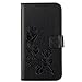 Produktbild Samsung Galaxy S7 Edge Hülle, Samsung S7 Edge Leder Schutzhülle, Anfire Lederhülle Tasche Case Hülle für Samsung Galaxy S7 Edge SM - G935F [5.5 Zoll] Rose Muster Flip PU Leder Schutzhülle Schön Muster Schale Tasche mit Standfunktion Karteneinschub und Magnetverschluß Etui Anti-stoß Kratzfeste Case Cover - Schwarz