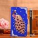 Produktbild Locaa(TM) SONY Xperia ZR M36h (LTE C5502 C5503) 3D Bling Pfau Case + Griffel + Anti Staub Ohrstecker Deluxe Luxus Perlen Diamant niedlich Schöne Retro Card Holder Wallet Protection Hülle - [Pfau Serie] Blau Holster - Lila Pfau