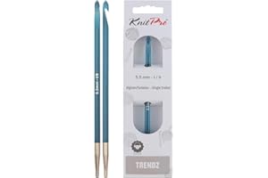 KnitPro Trendz: Uncinetto: Afgano/tunisino: Punta Singola: 5,50 mm, Turchese