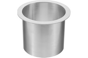 WHAMVOX Drop-in Trash Chute Kitchen Counter Round Stainless Steel Waste can Bucket Bin Chute Grommet for Home Restaurant