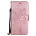 Produktbild iPhone 6 6S Hülle, Chreey Prägung [Katze Baum] Muster PU Leder Hülle Flip Case Wallet Cover mit Kartenschlitz Handyhülle Etui Schutztasche [Rose Gold]