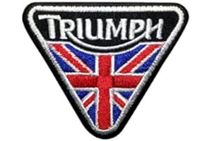SIGITASTRADING TRIUMPH Racing Motorcycles parche patch bordado con logotipo para planchar de hierro en apliques