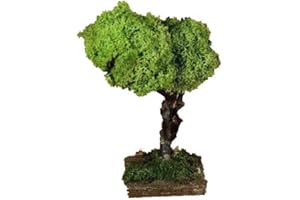 Holyhome Árbol para belén de liquen de 15 cm de altura con base de madera