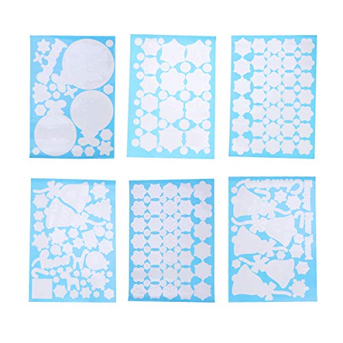 Preisvergleich Produktbild YeahiBaby 6pcs Weihnachten Fenster klemmt Aufkleber Wand Aufkleber Schaufenster Weihnachten Urlaub Winter Dekorationen Ornamente Party Supplies
