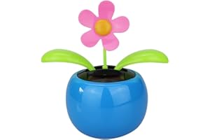 Demarkt Solar Wackel Blume Wackelblume Solarblume Solar Wackelblume Blume für Auto Balkon (Blau)