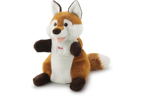 Trudi, Marionnette, Peluche 2 en 1 Toute Douce, 22 cm de Haut, Renard, TUD79000