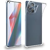 ebestStar - Cover per Oppo Find X3 Pro, Custodia Silicone Trasparente, Protezione TPU Antiurto, Bordi Rinforzati, Trasparente