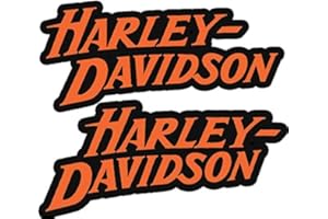 SUPER FABRIQUE Harley Davidson Motorcycle Helmet Stickers, Set of 2, Retro Reflective, Easy to Apply, Complies with Regulations, Allows Night Visibility, Oval, Hard Shell, Unisex