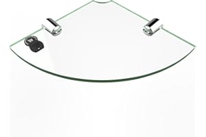 Expression Products Small Acrylic Corner Shelf - 150mm - approx 6" suitable for computer speaker, webcam etc, Free Trolley Token Material Sample Included per Shipment, Glass Effect