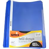 UMIXC A4 TELLİ DOSYA 50'Lİ MAVİ