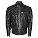 Produktbild Invictus Cronos Motorrad Premium Lederjacke, Cafe Racer Vintage-Stil, schwarz (L)