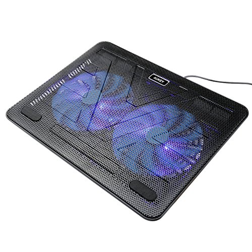 AUKEY Laptop Kühler 12-17 Zoll, 2 Lüfter mit LEDs, 2 USB-Ports, Cooling Pad, Notebook Cooler Ständer Kühlpad Kühlmatte (CP-R3) - 2