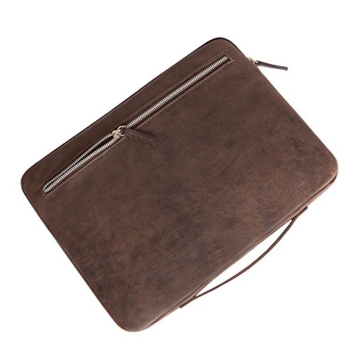 mabba® MacBook Tasche Leder für das Macbook 13″ , Macbook Retina 13″, Macbook Air 13″ -Joe Chocolate- braun edel Handmade in Berlin - 2