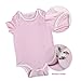 Baby Vest Short Sleeved, miSafes Baby Grow Bodysuits Entire Piece Envelope Neck for Baby Newborn Unisex Boys Girls Pink Stripe Sizes Available 0-3 Months