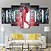 Produktbild JSBVM Modular Bilder Wohnkultur Malerei Wandkunst 5 Panel Maniac Deadpool Film HD gedruckt Modern Segeltuch Poster,B,20×35×2+20×45×2+20×55×1