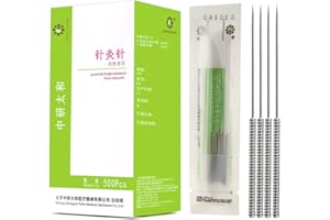 ZHONGYAN TAIHE 500 Stück Akupunkturnadel Mit Schlauch, Scharfe Nadel, Alle Größen, Akupunktur, Einweg, Steril, Schönheit, 1 Box, Massage-Sterilisationsnadel (0.30 * 75mm)