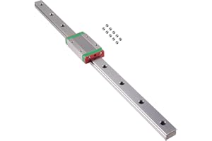 GooEquip 1 Stück MGN9H Mini Lineare Schienenführung Miniatur-Linearführung 350mm mit MGN9H Wagenblock für DIY 3D Drucker und CNC-Maschine XYZ (350mm, Schiene + MGN9H)