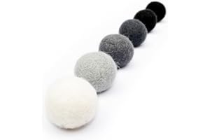 LucyBalu® Filcowe piłki dla kotów I zabawki dla kotów I piłki dla kotów z filcu | zabawki dla kotów ze 100% wełny I naturalna zabawka dla kotów | piłki do zabawy dla kotów Fair z Nepalu | 6 sztuk |