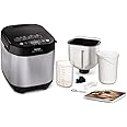 Tefal Breadmaker With Yoghurt Pot Accessory, 15 Hours Delay Start, Kitchen, 20 Auto Programs, Gluten-Free, Sourdough Bread, White Bread, Pizza Dough, Porridge, Brioche Bread, Crust Settings, PF240E40