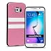 Produktbild Samsung Galaxy S6 TPU Hülle Backcover im Sport Streifen Design Case Elastisches Silikon Farbe: Rosa