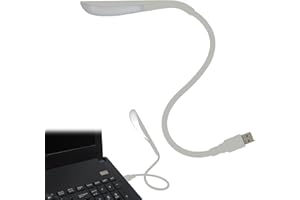 CERIOLL Lámpara LED USB Portátil Para Ordenador y PC - Luz de Lectura Con Cable Para Portátil