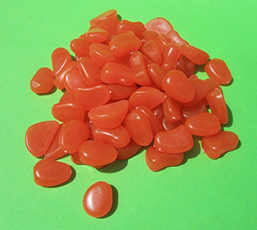 Leuchtsteine Leuchtende Deko Steine 250g ca.80 Steine Orange 1,5-3,0 cm - 2