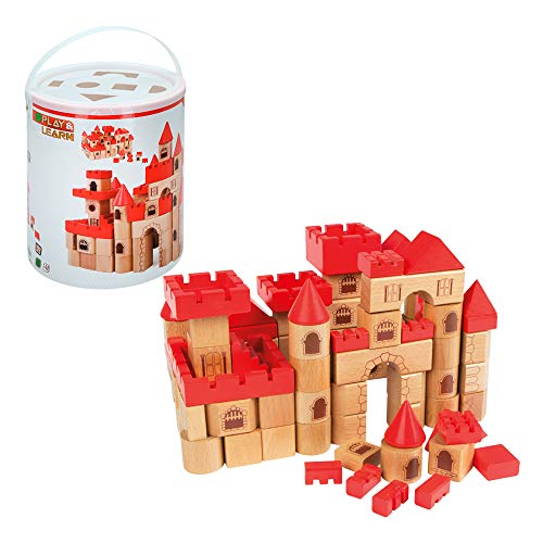 ColorBaby Play&Learn Castillo medieval, 100 piezas de madera Multicolor (46210)