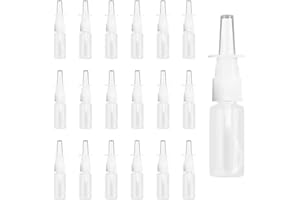 MAKOTO NOBU 20 Piezas Botella de Spray Nasal, 20ml Recargable Plástico Botellas de Aerosol Nasal con Bomba, Vacía Botellas de Pulverizador para Aceite Esencial Salino