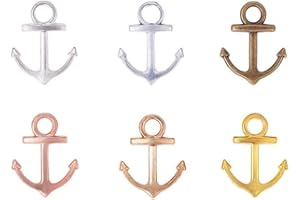 KOMUNJ 90 Teile/schachtel Anker Charme Anhänger Schmuckherstellung Zubehör Bronze Antike Charme Mischfarbe