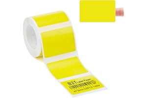 YULINCA Ruban d'étiqueteuse compatible avec NIIMBOT B21/B1/B3S, papier pour imprimante d'étiquettes de prix à codes à barres, imperméable à l'eau, anti-huile, résistant aux rayures, jaune, 40x30mm, 230Pcs