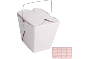 ZMCYN 50 Pack Chinese Take Out Food Boxes 16 OZ/Pint Size, Chinese Food boxes Takeaway, Noodle Boxes Party Favor Box for Fast Food, Pasta, Chicken, Salad